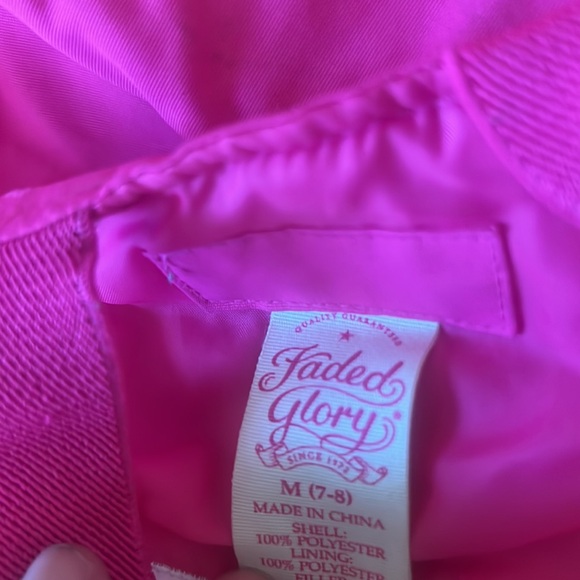 Faded Glory Bib snowpants snowsuit Pink size M 7/8 - Picture 7 of 15